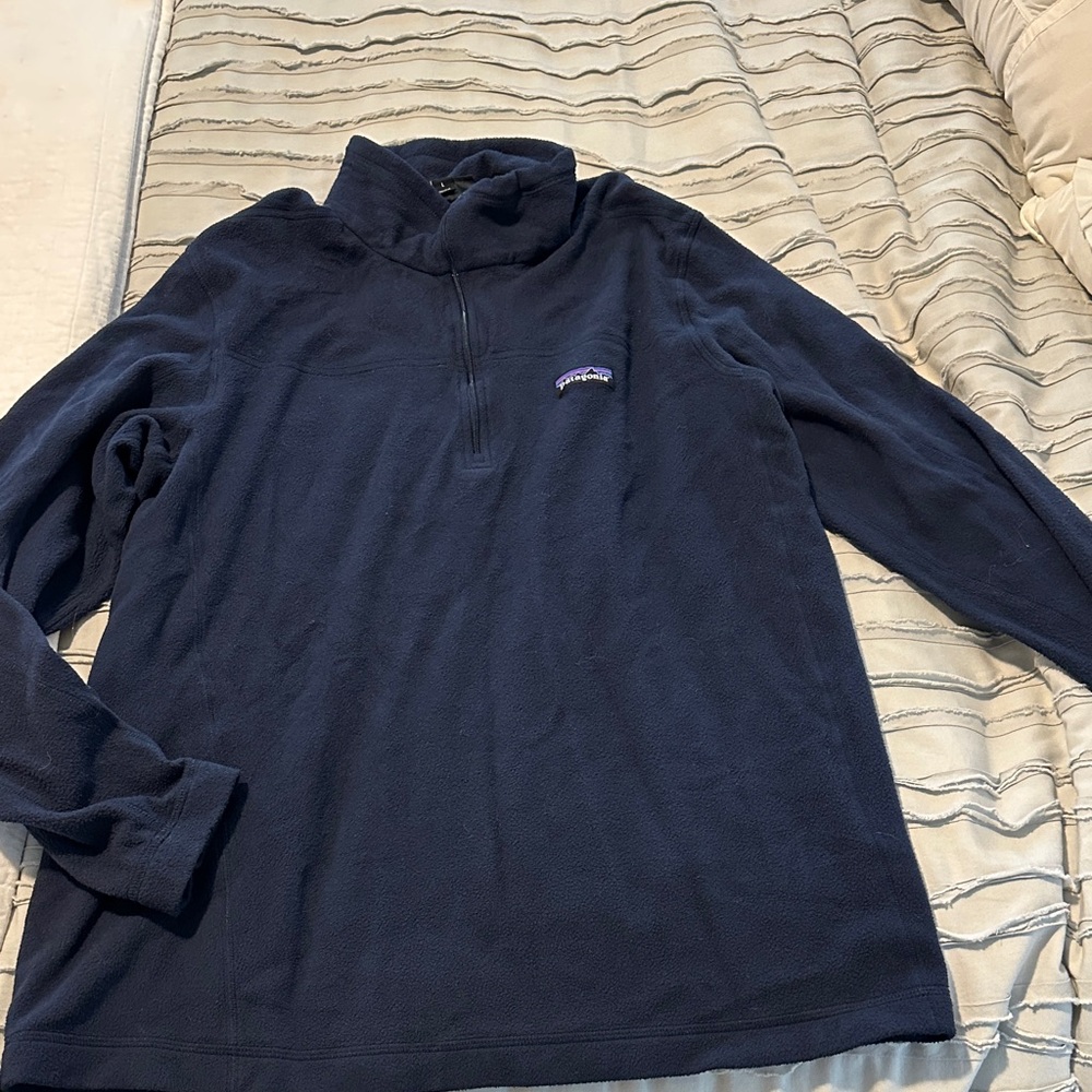 Patagonia Men's Deep Blue Zip-Up Sweater